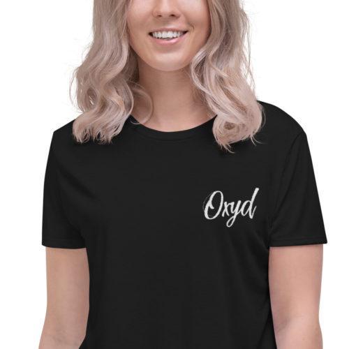 OXYD® Embroidered Flowy Crop Tee | Bella + Canvas 8882