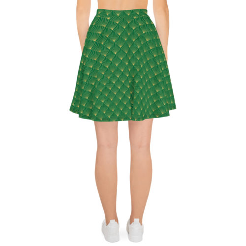 Art Deco Skater Skirt Jewel Green 04