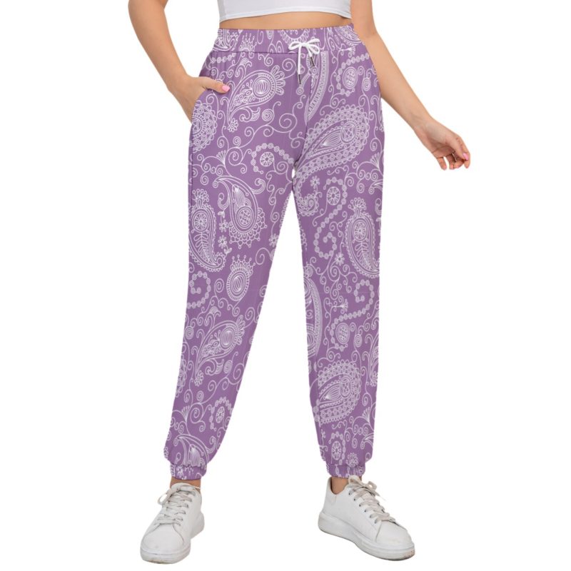 Figue Paisley Sports Trousers With Waist Drawstring - Plus Size